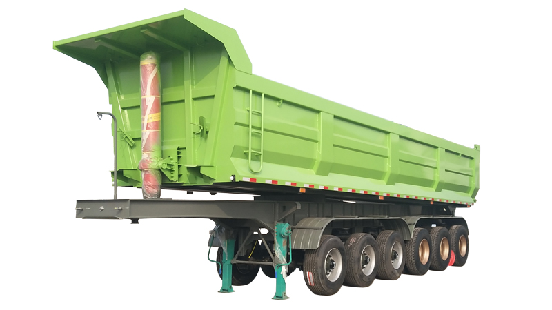 Semirremolque basculante trasero